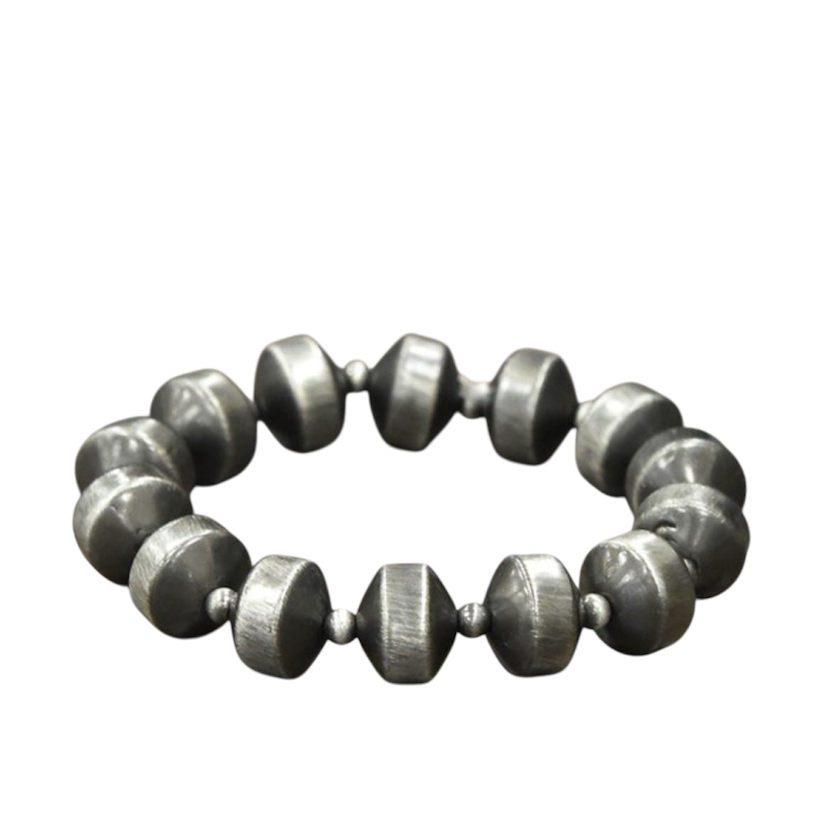 Handmade Big! Rondelle Navajo Bead Stretch 711014