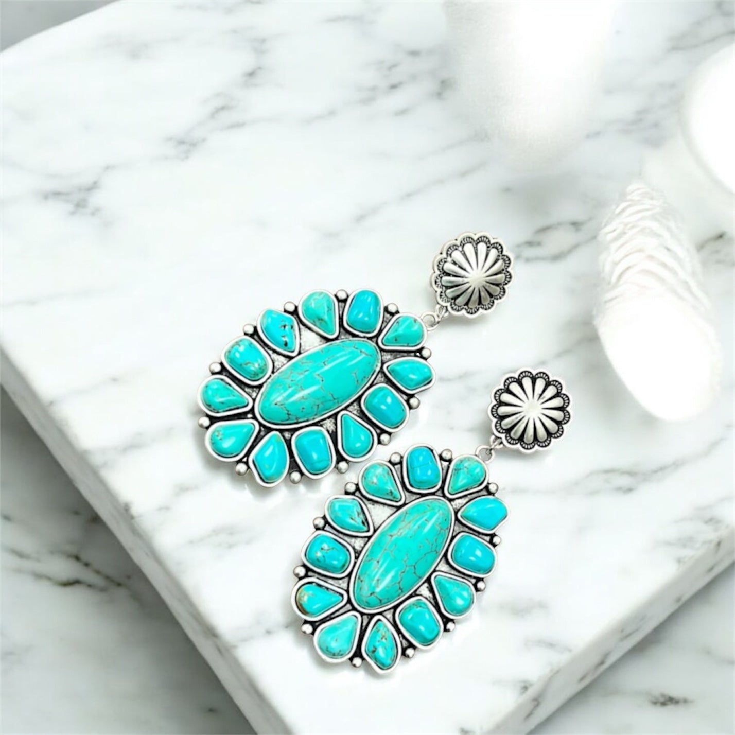 Navajo Turquoise Post Earrings