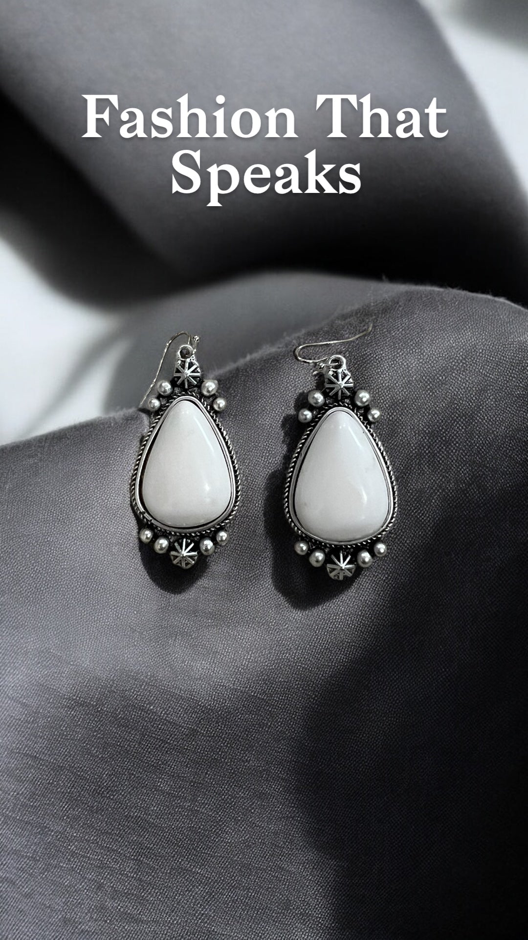 Squash blossoms white turquoise earrings