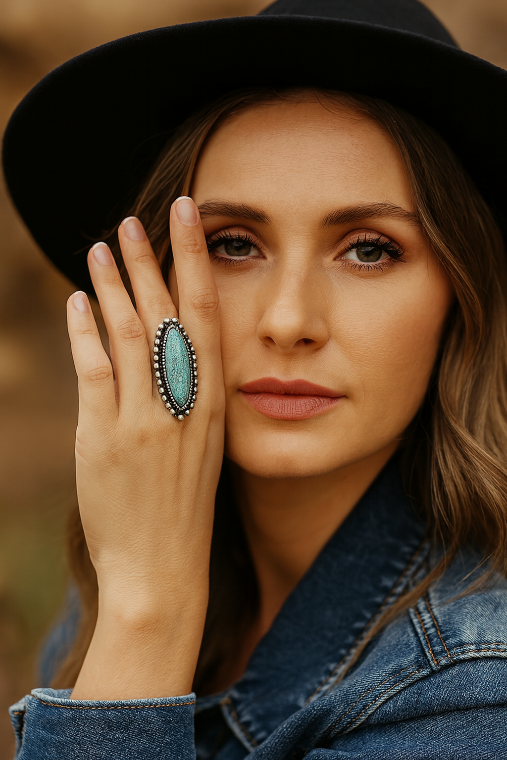 Turquoise Adjustable Ring(750195)