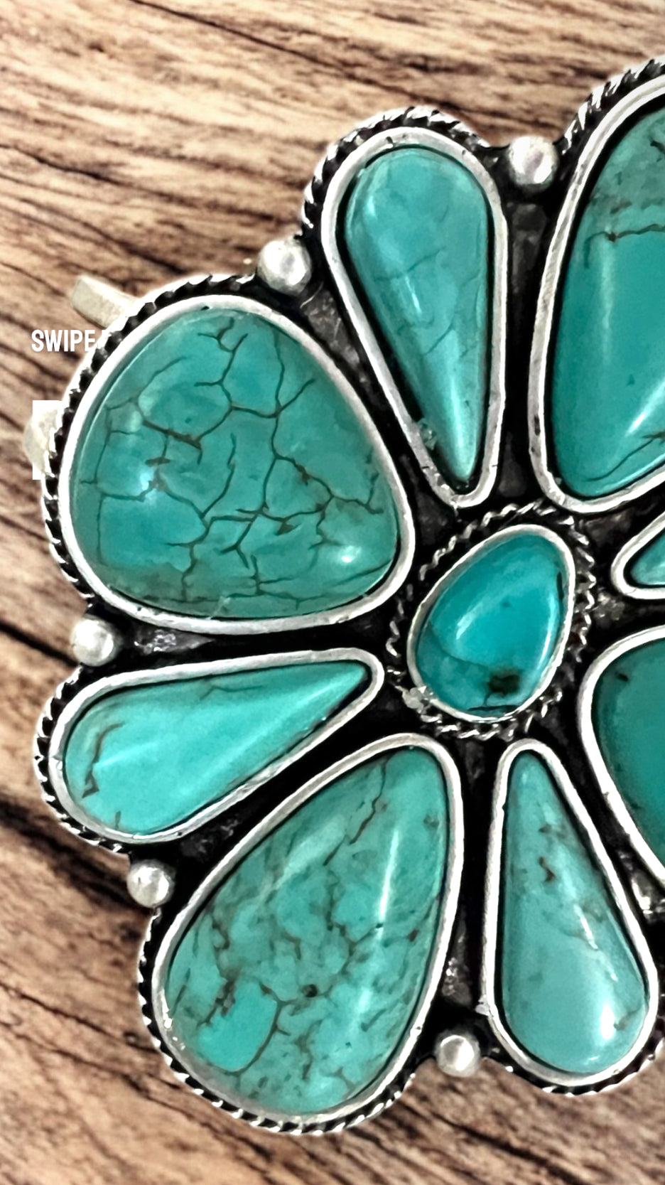 Big! 2.7" Long, Navajo Turquoise Split-Shank Brass Cuff Bracelet 710711
