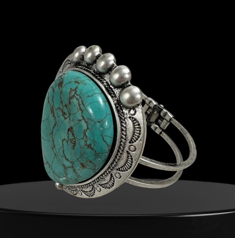 Natural Turquoise Cuff Bracelet (710714)