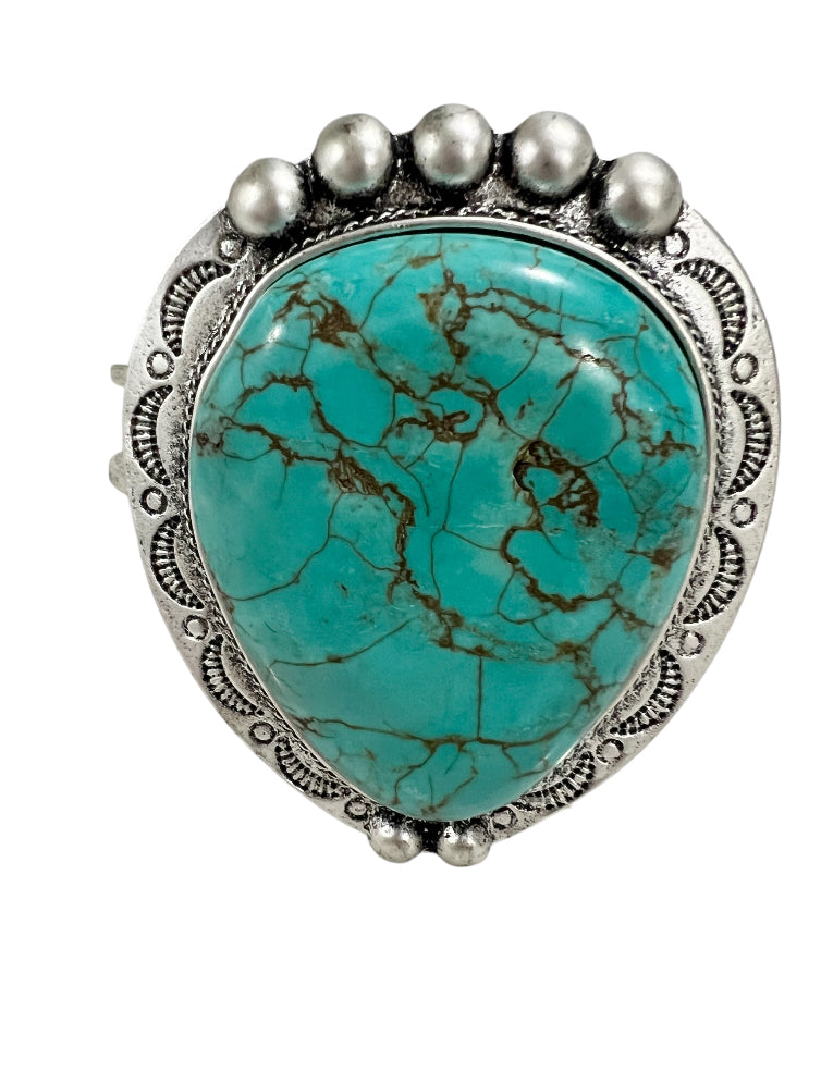 Natural Turquoise Cuff Bracelet (710714)