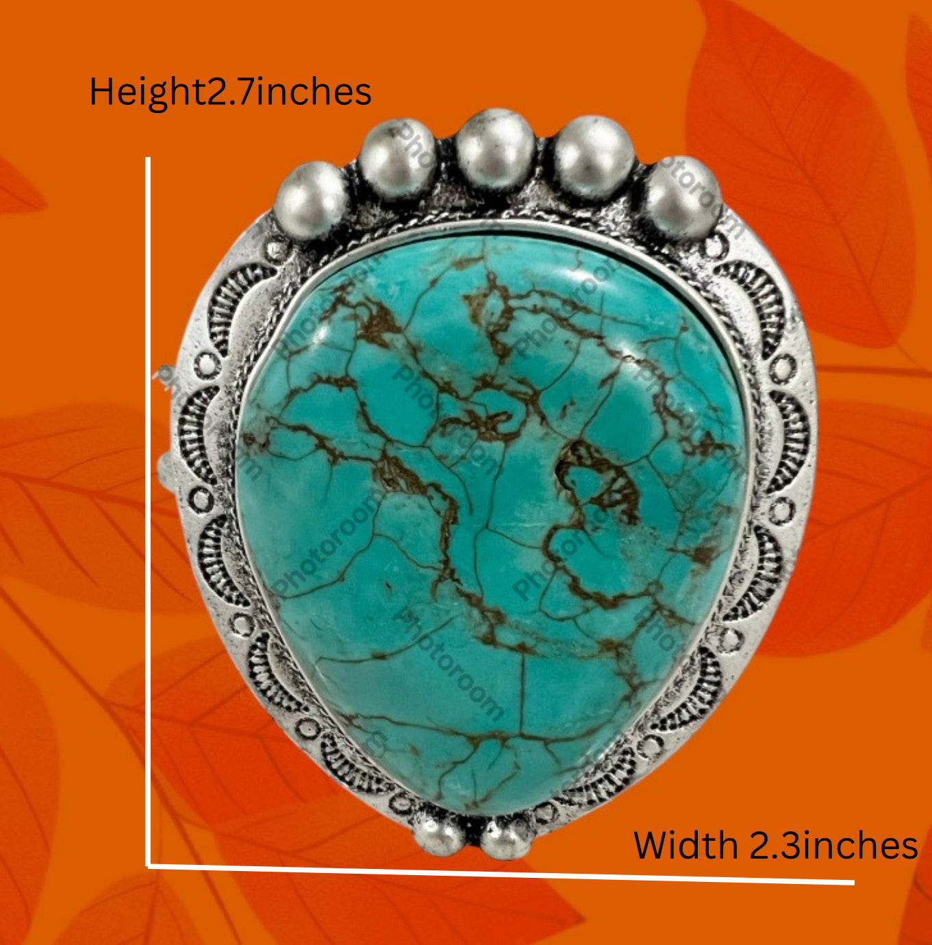 Natural Turquoise Cuff Bracelet (710714)