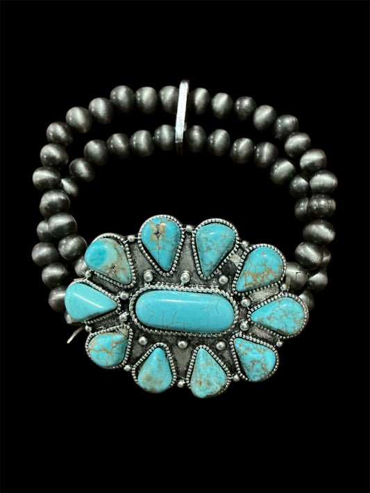 Natural Turquoise Stretch Bracelet 710762