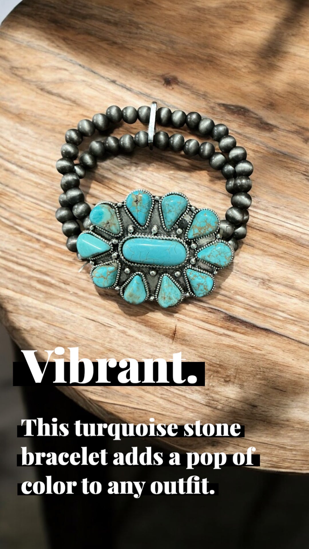 Natural Turquoise Stretch Bracelet 710762