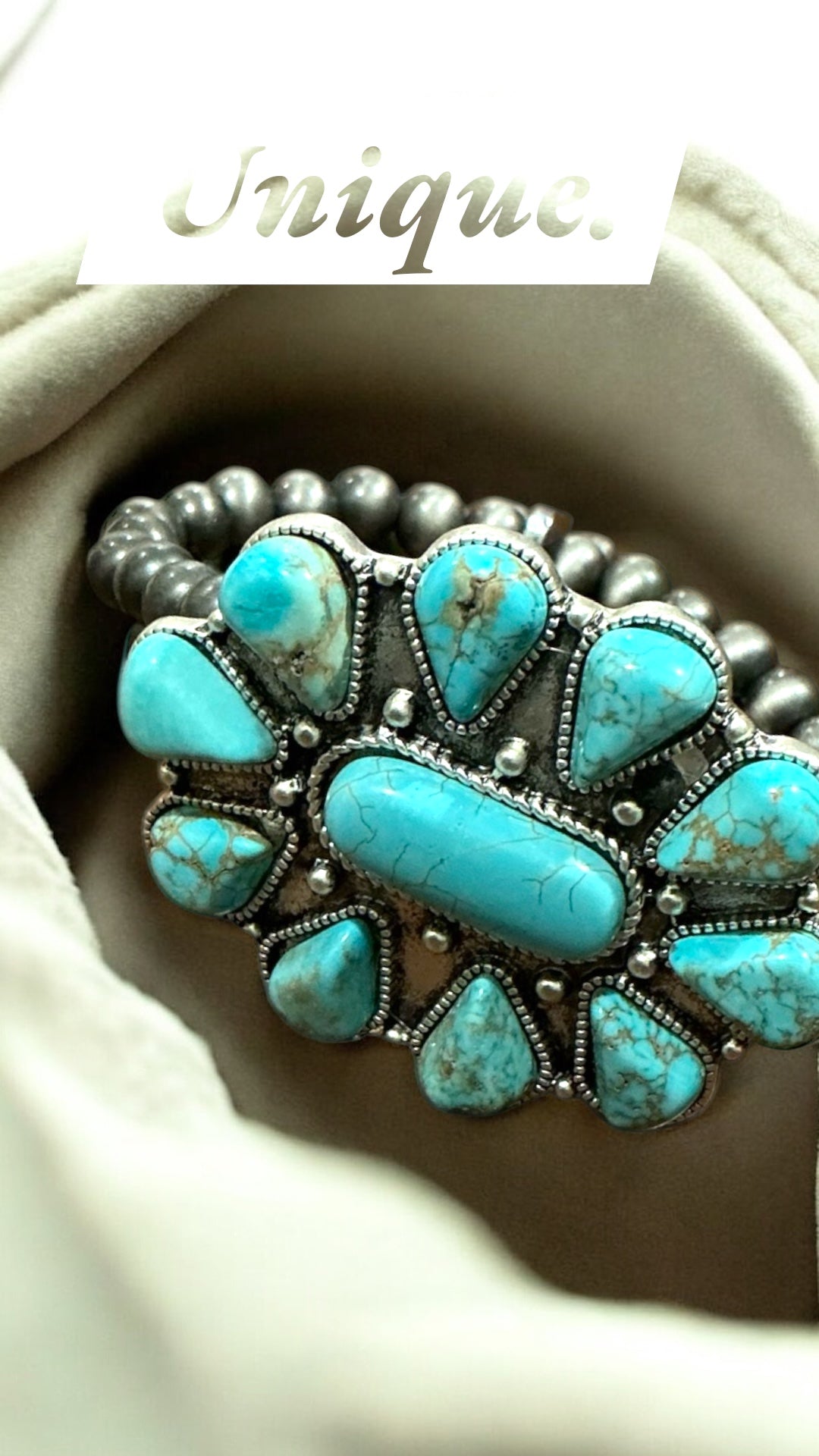 Natural Turquoise Stretch Bracelet 710762