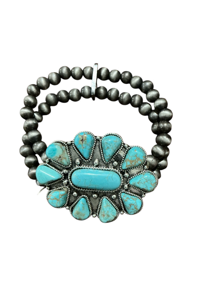 Natural Turquoise Stretch Bracelet 710762