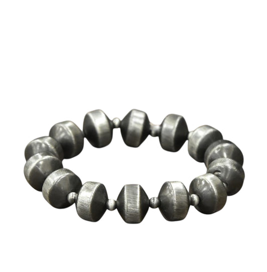 Handmade Big! Rondelle Navajo Bead Stretch 711014