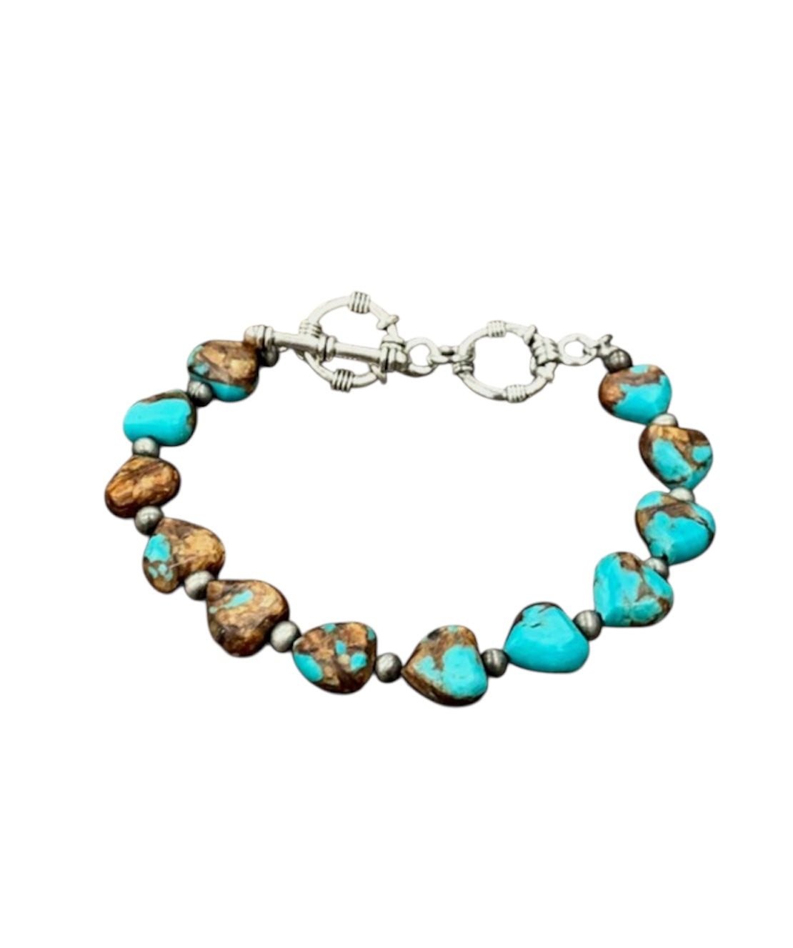 Handmade Heart Gemstone Adjustable Bracelet(711217)