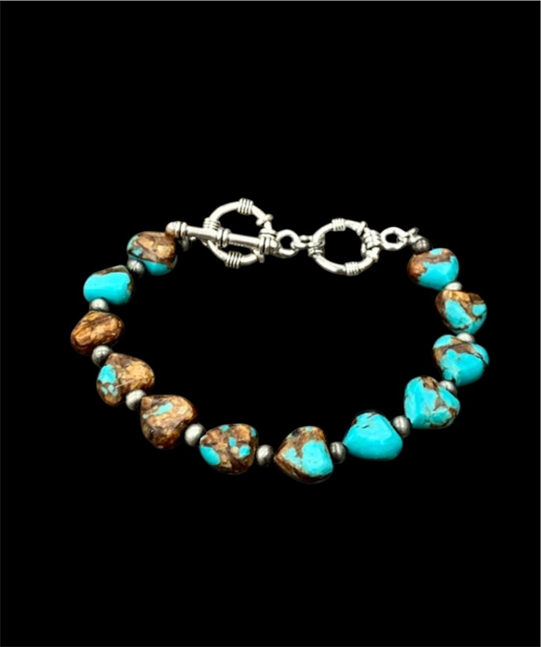 Handmade Heart Gemstone Adjustable Bracelet(711217)