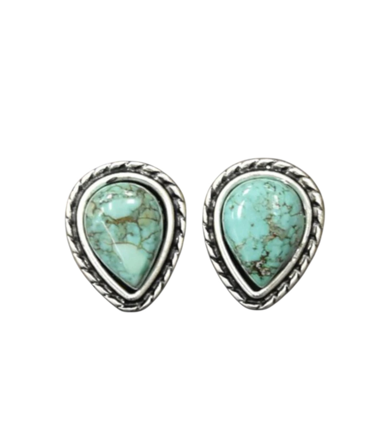 Drop Turquoise Stud Earrings (720957)