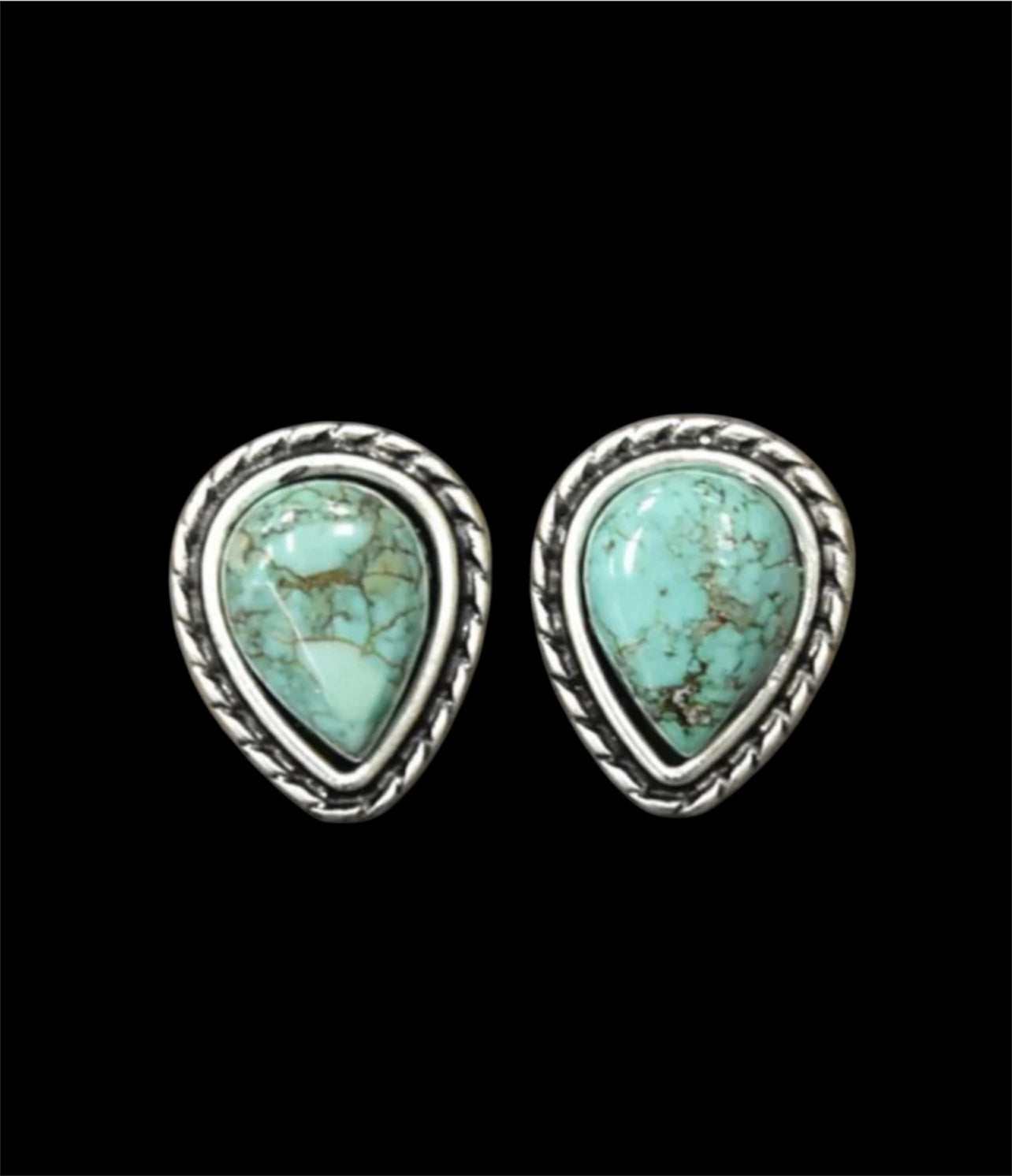 Drop Turquoise Stud Earrings (720957)