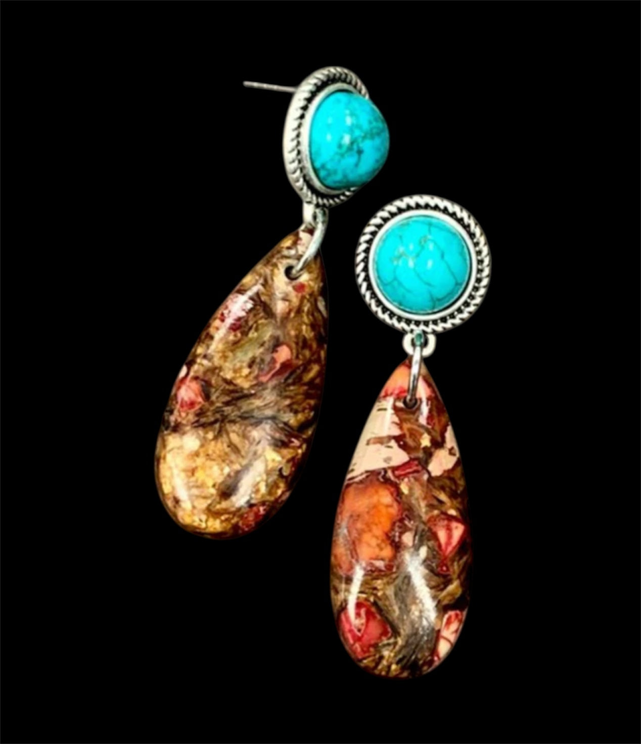 Gemstone Post Earrings(722701)
