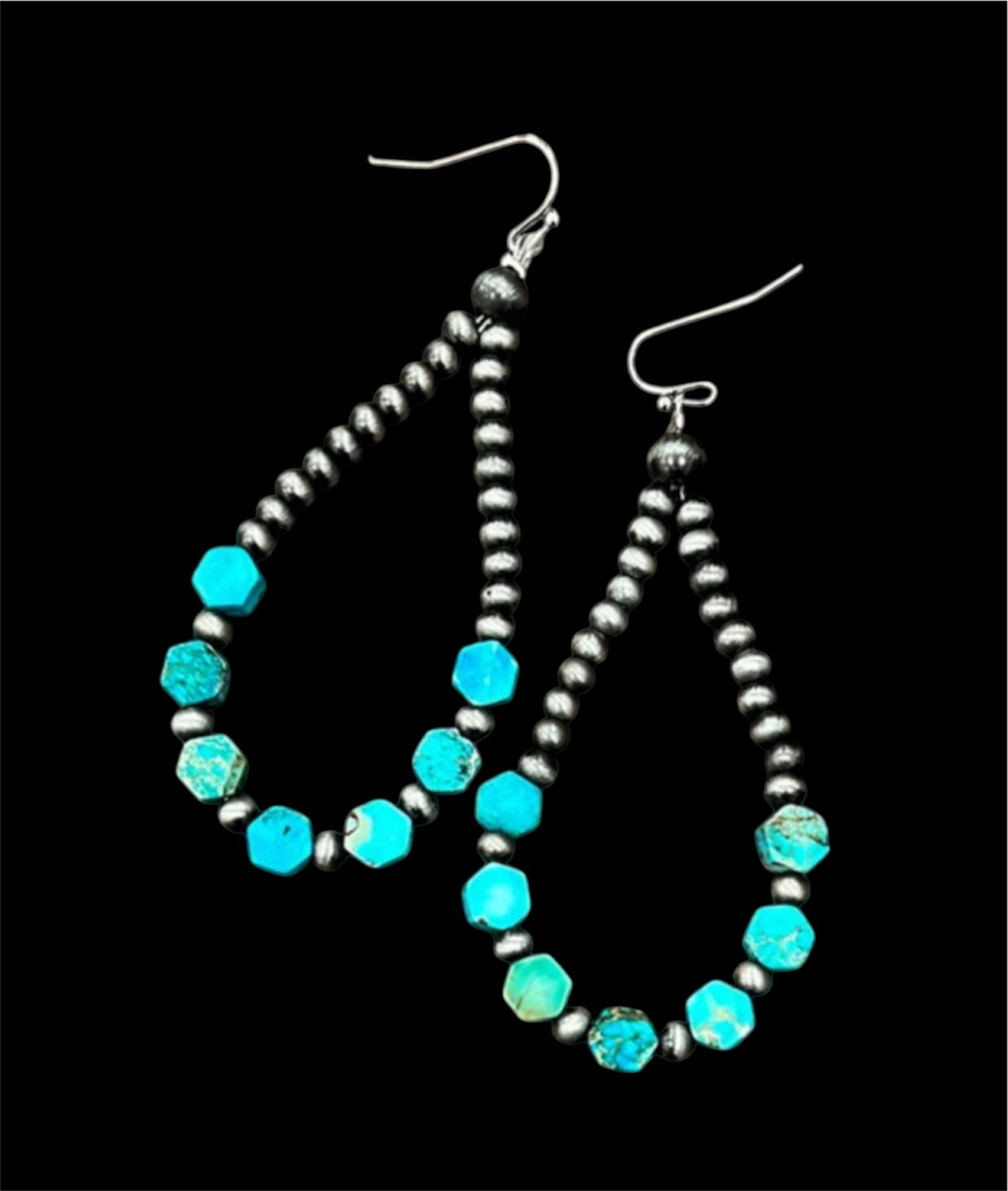 Handmade Hexa Gemstone Earrings(724325)