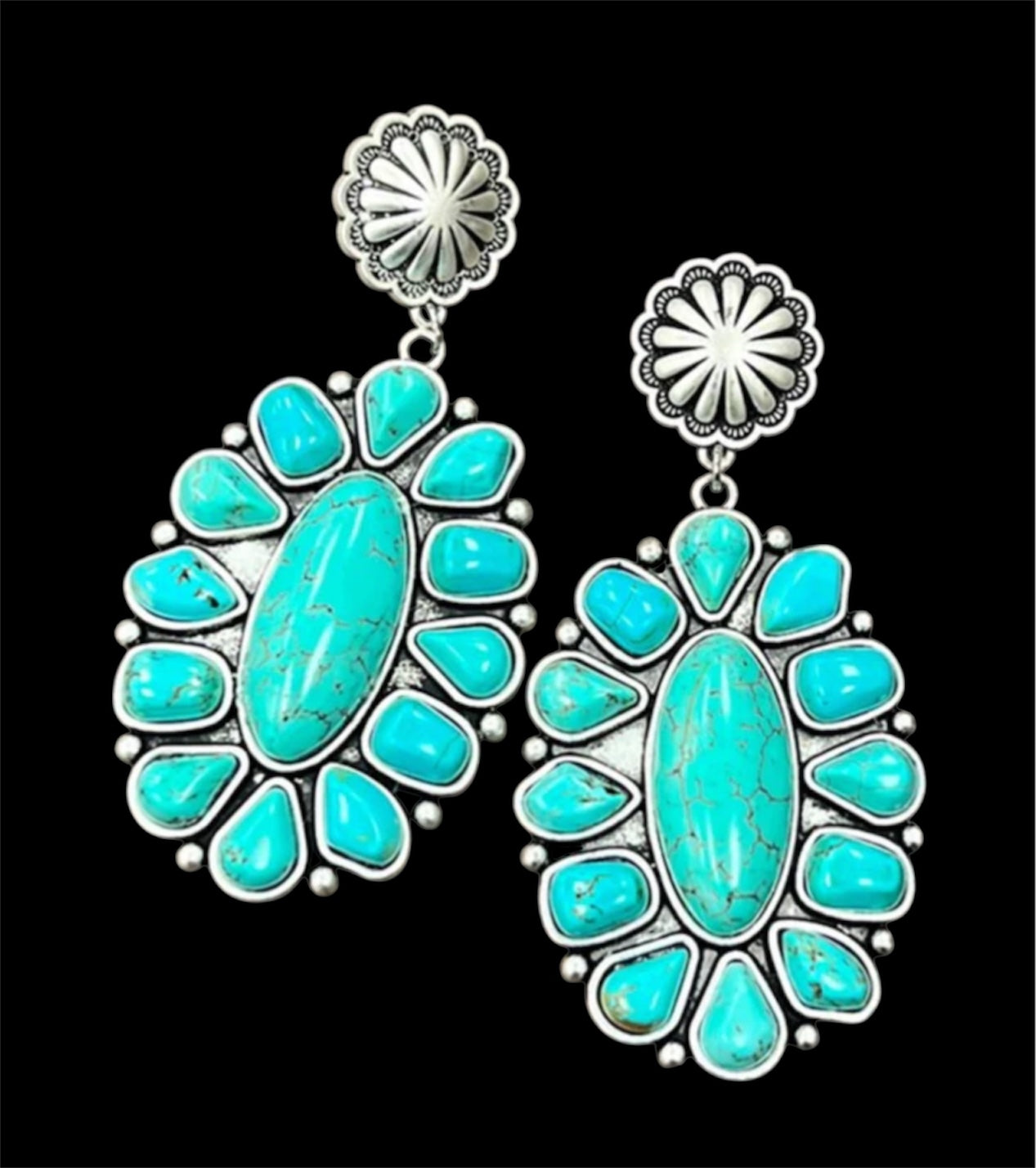 Navajo Turquoise Post Earrings