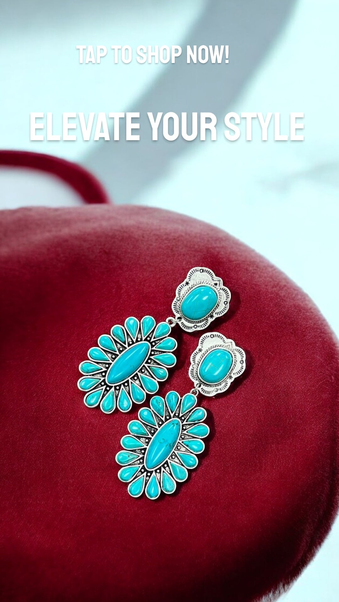navajo turquoise earrings(724330)