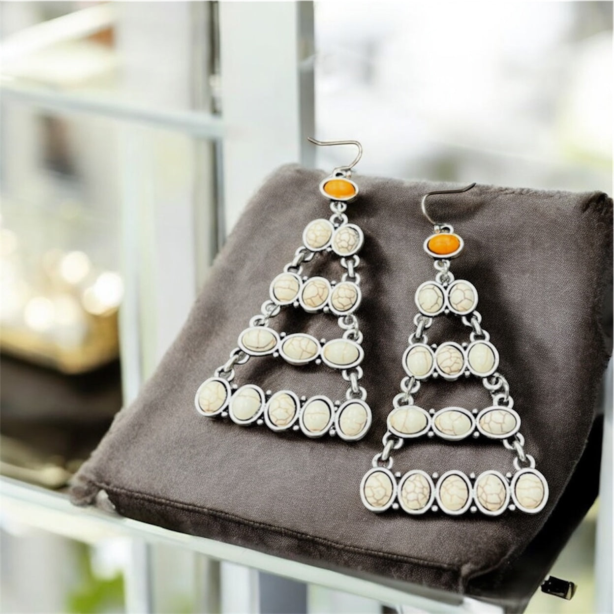 Navajo Turquoise Earrings(724678)