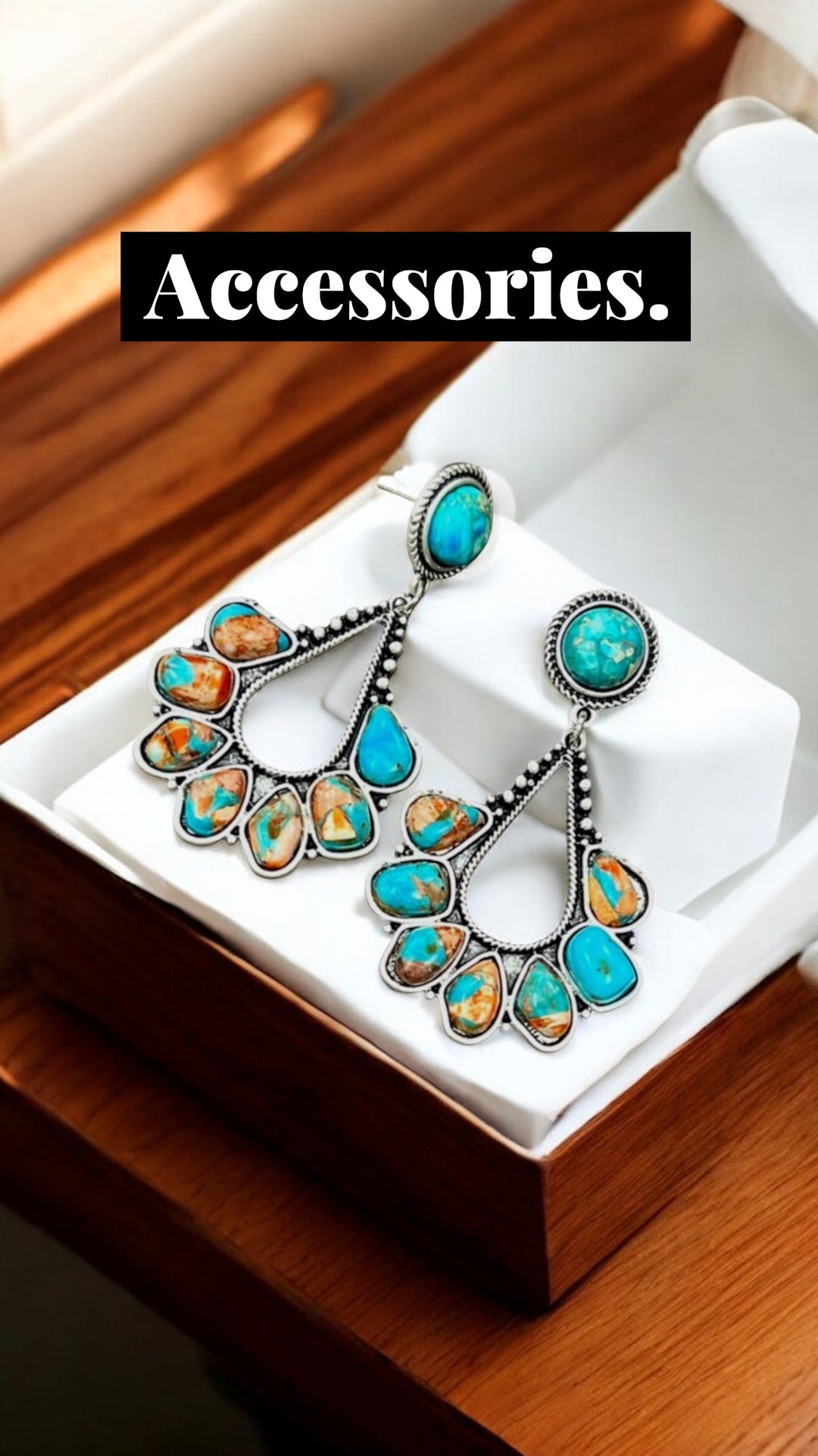 Navajo Gemstone Earrings(724745)