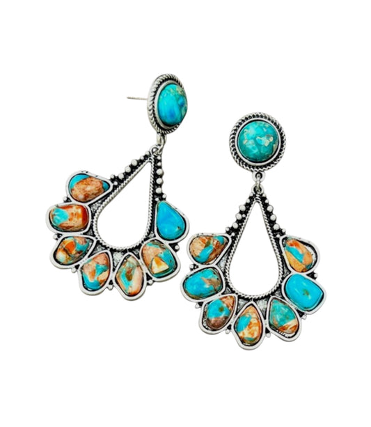 Navajo Gemstone Earrings(724745)