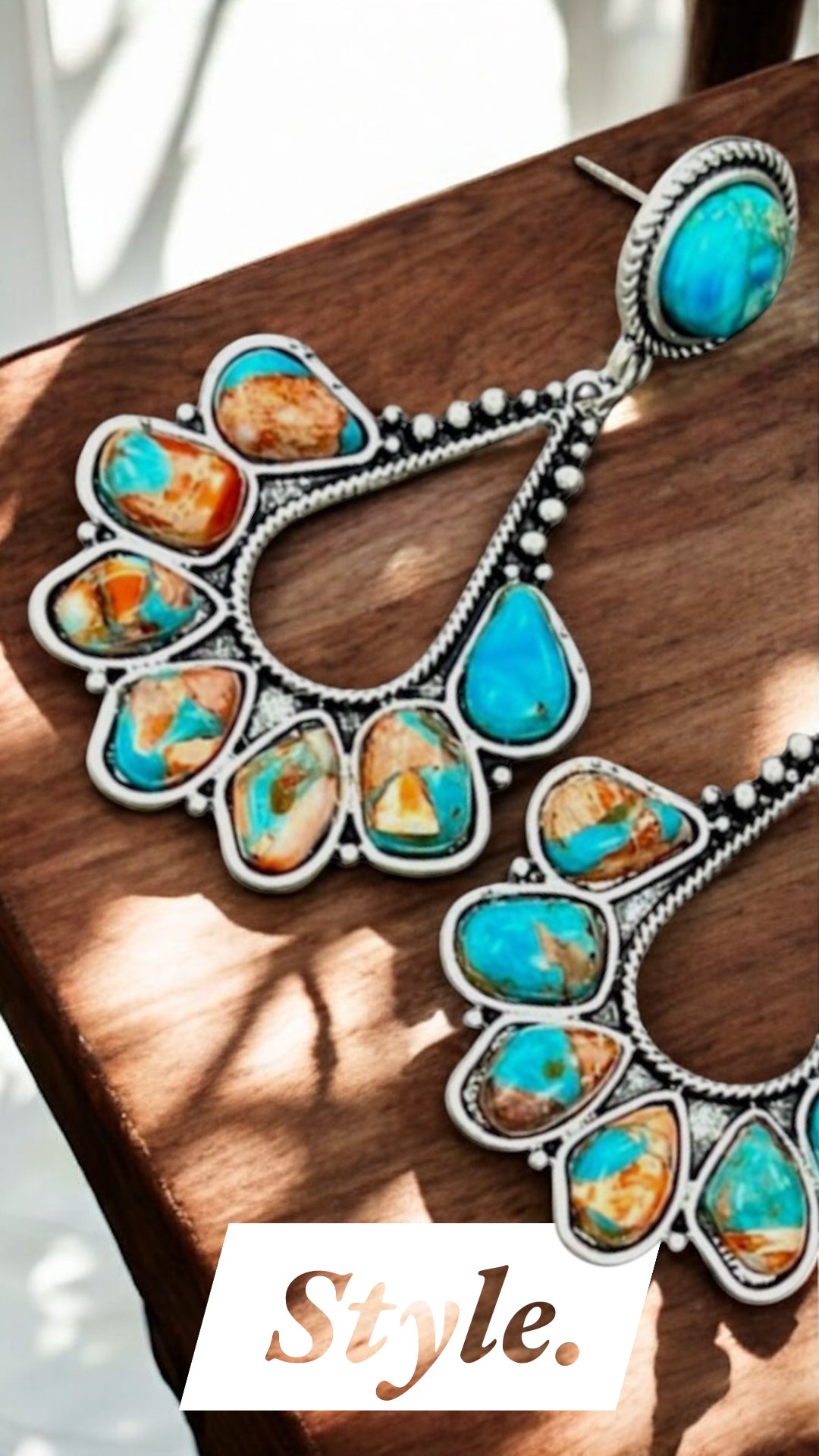 Navajo Gemstone Earrings(724745)