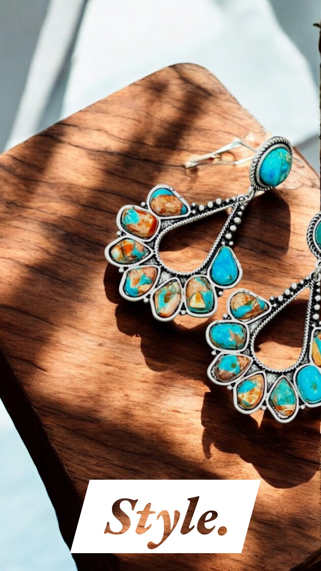Navajo Gemstone Earrings(724745)