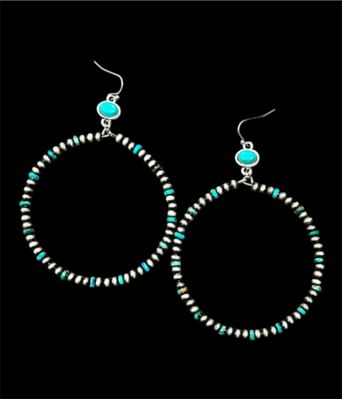 Navajo Pearl Gemstone Earrings(725359)