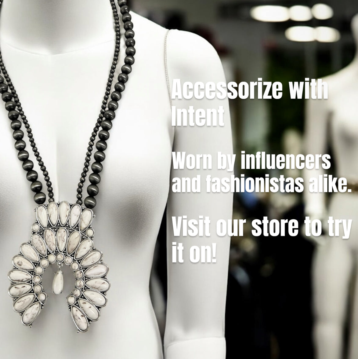 30" to 35" Long, Handmade Monster Size Squash Blossom White Turquoise & Navajo Bead Necklace73218