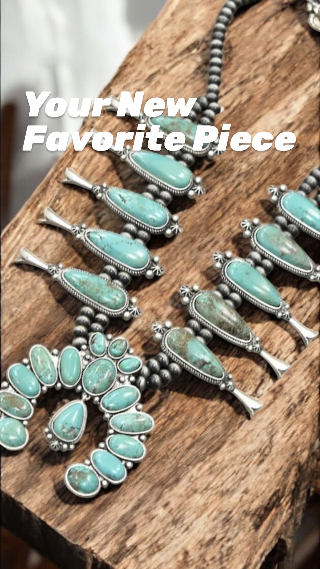 32" Long Handmade Full Squash Blossom Turquoise Necklace 732541