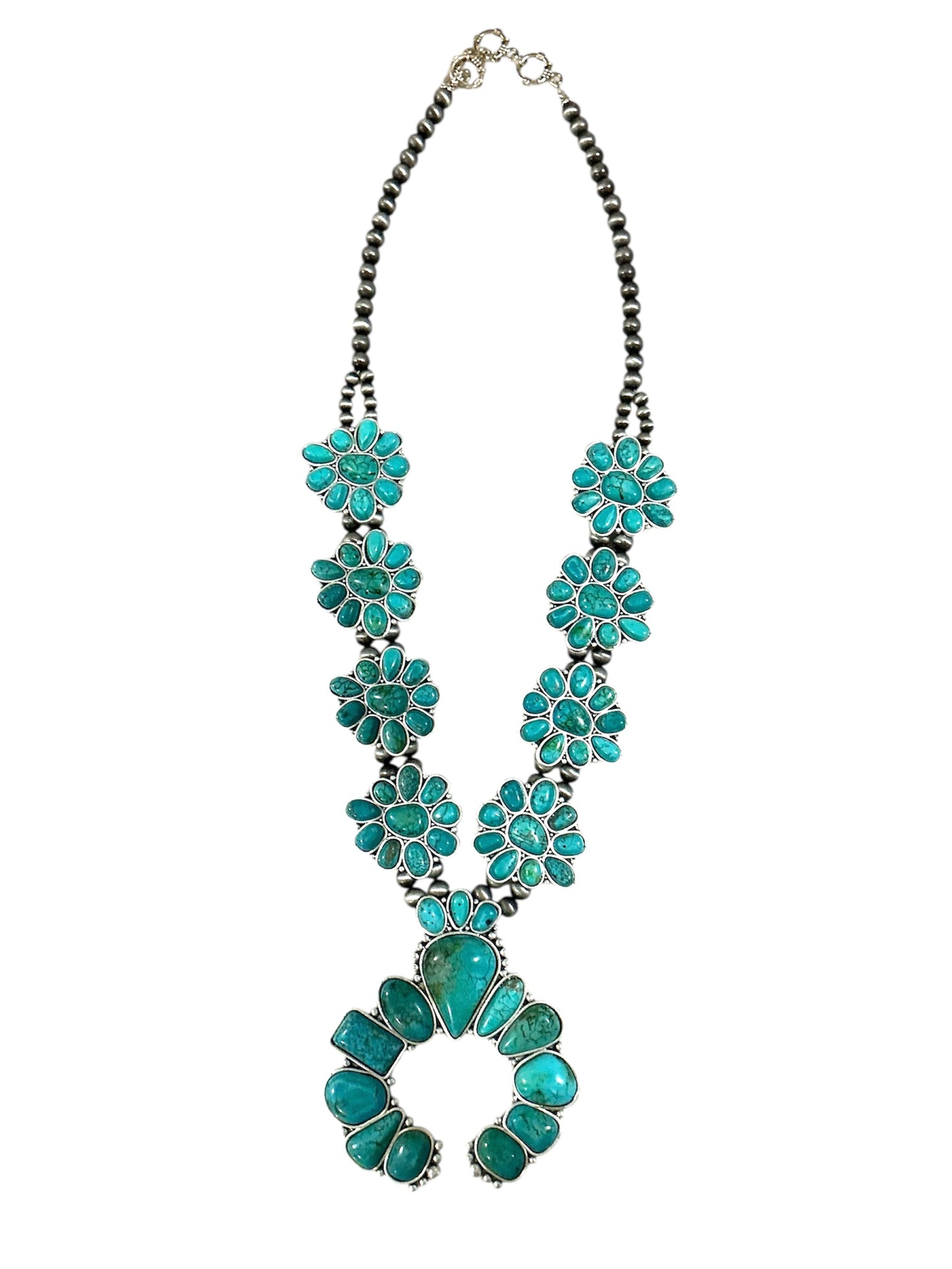 Squash Blossom Turquoise Necklace 736608
