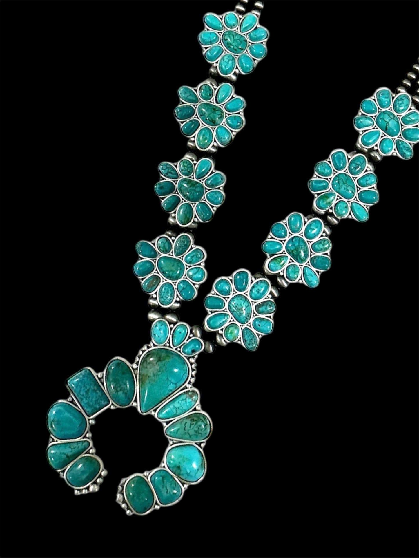 Squash Blossom Turquoise Necklace 736608