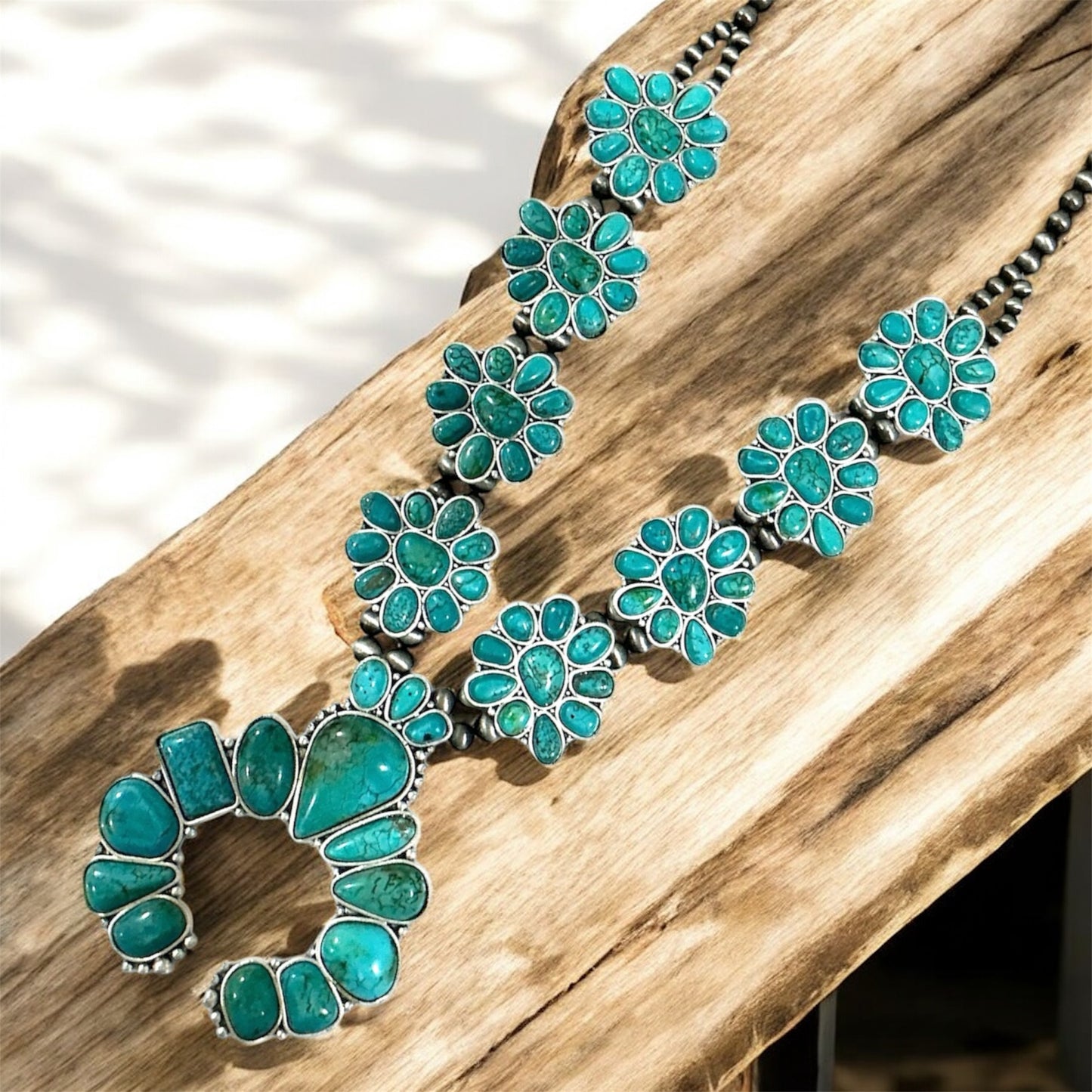 Squash Blossom Turquoise Necklace 736608
