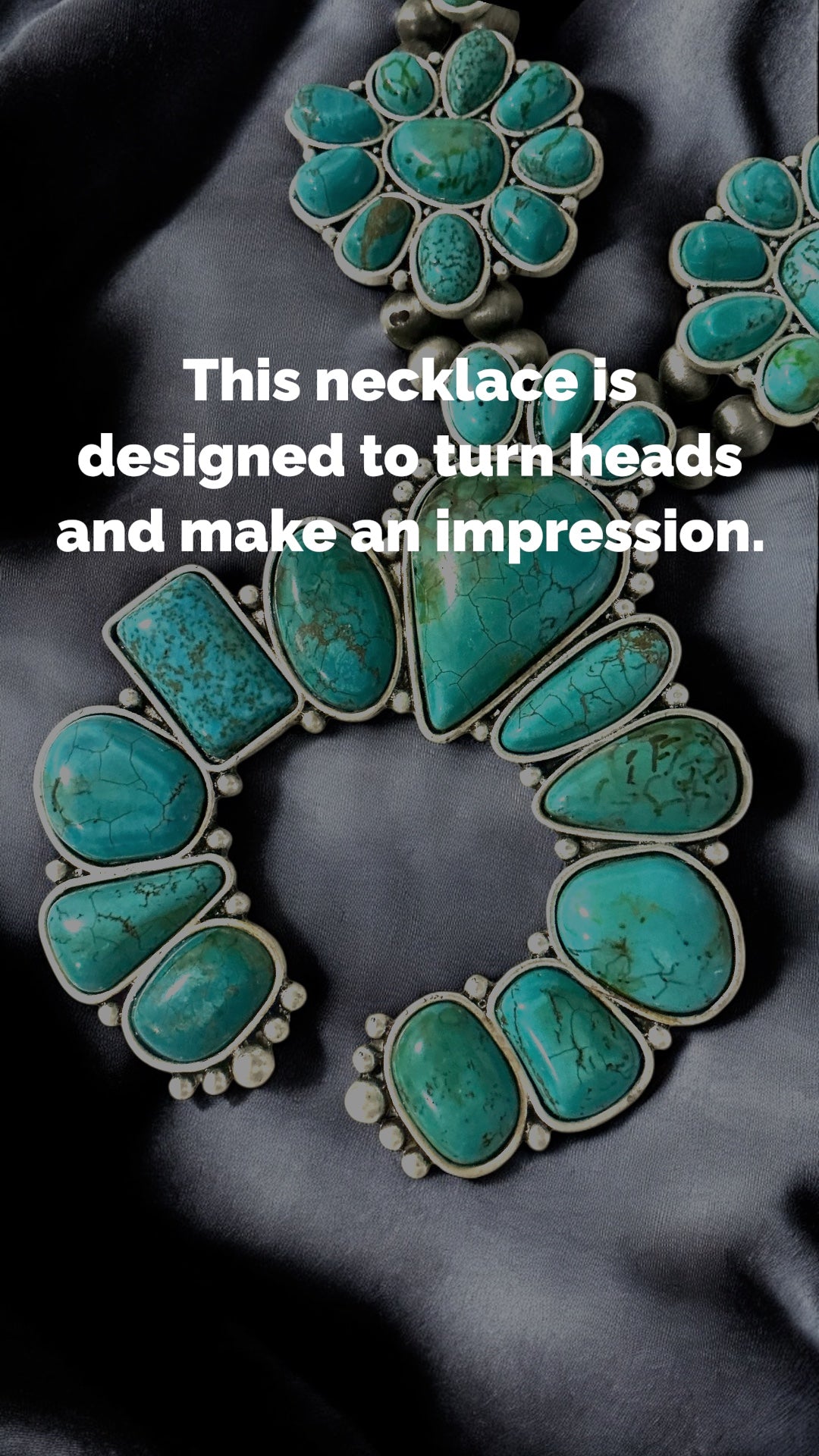 Squash Blossom Turquoise Necklace 736608