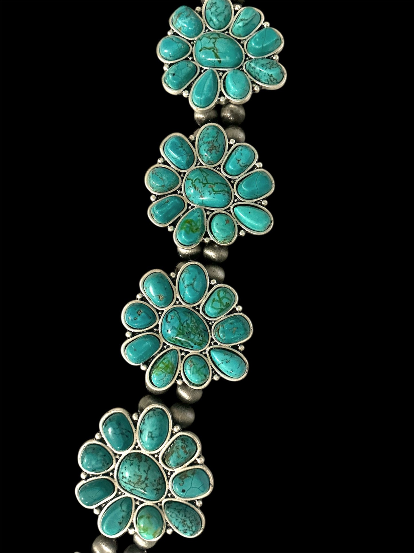 Squash Blossom Turquoise Necklace 736608