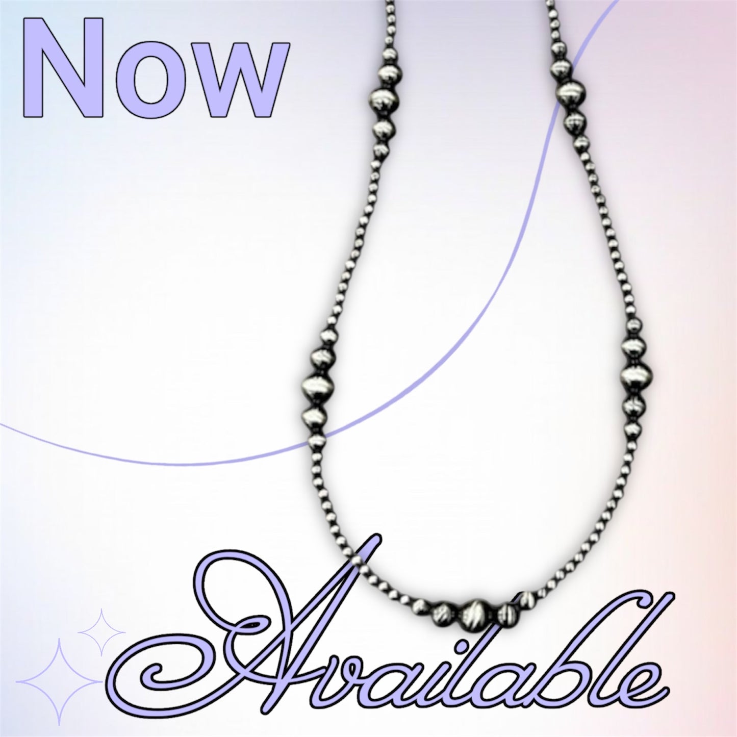 22" to 27" Long, Handmade Clustered Polish Navajo Bead Necklace – 4mm to 10mm Beads, Lightweight, Western Jewelry 738101