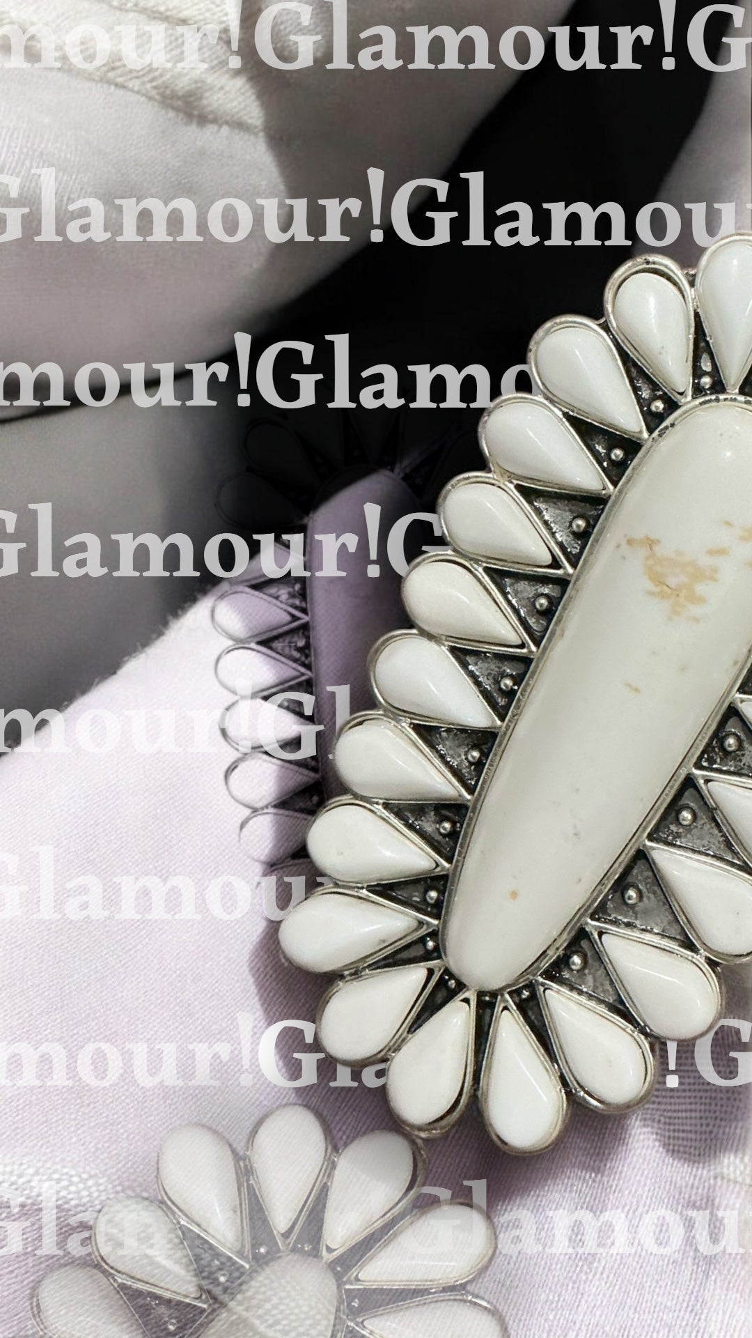 Monster Size! Navajo White Turquoise Ring – Brass Dual Adjustable Band 750332