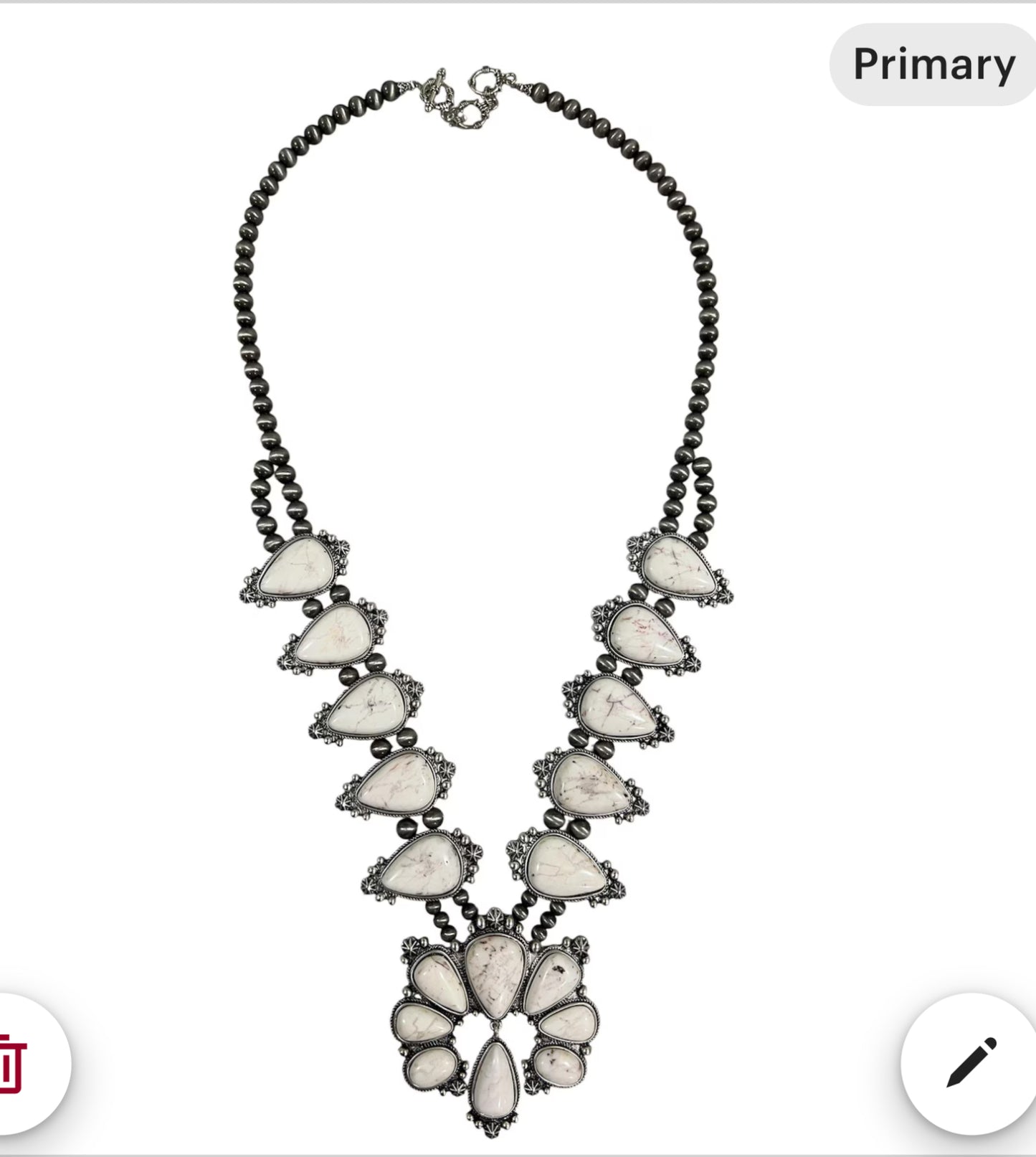 Squash Blossom Turquoise Necklace 732044