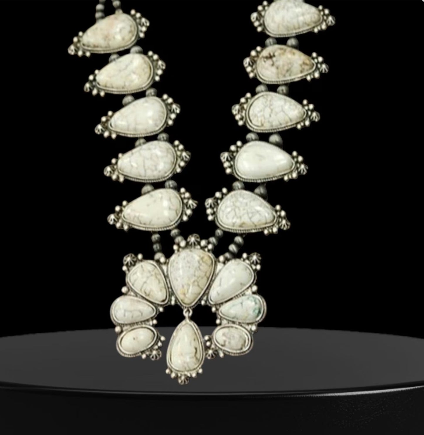 Squash Blossom Turquoise Necklace 732044