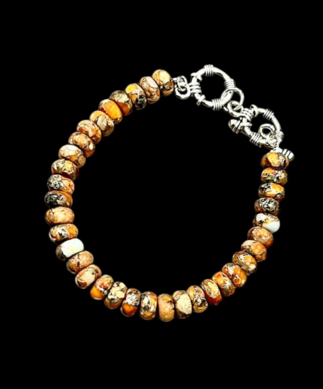 Handmade Rondelle Gemstone Adjustable Bracelet(711596)