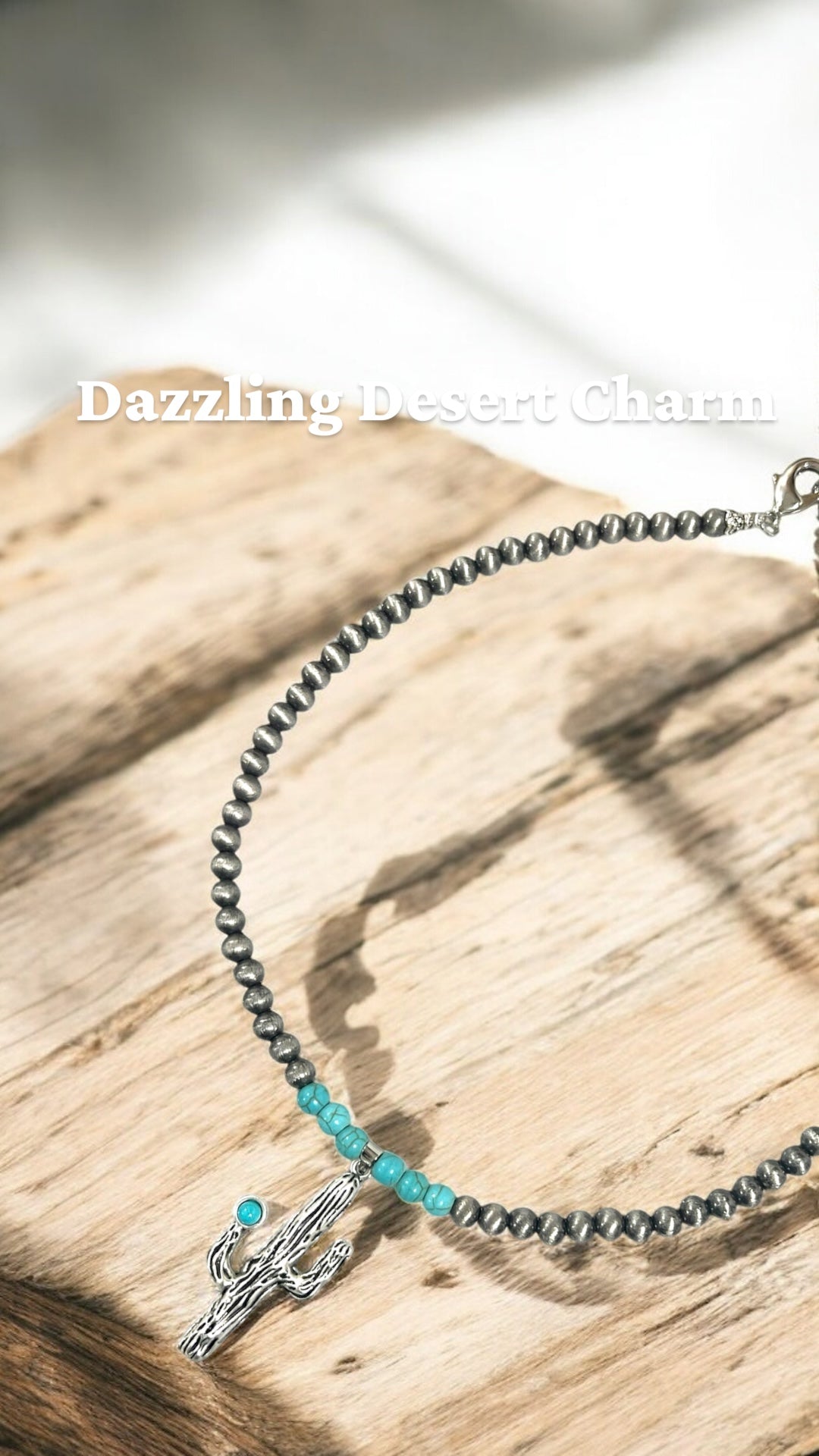 Turquoise Cactus Navajo Pearl Necklace